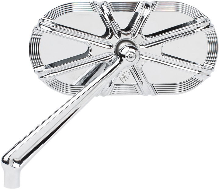 ARLEN NESS Mirror - Side View - Caged Series/Deep Cut - Chrome - Left 13-165