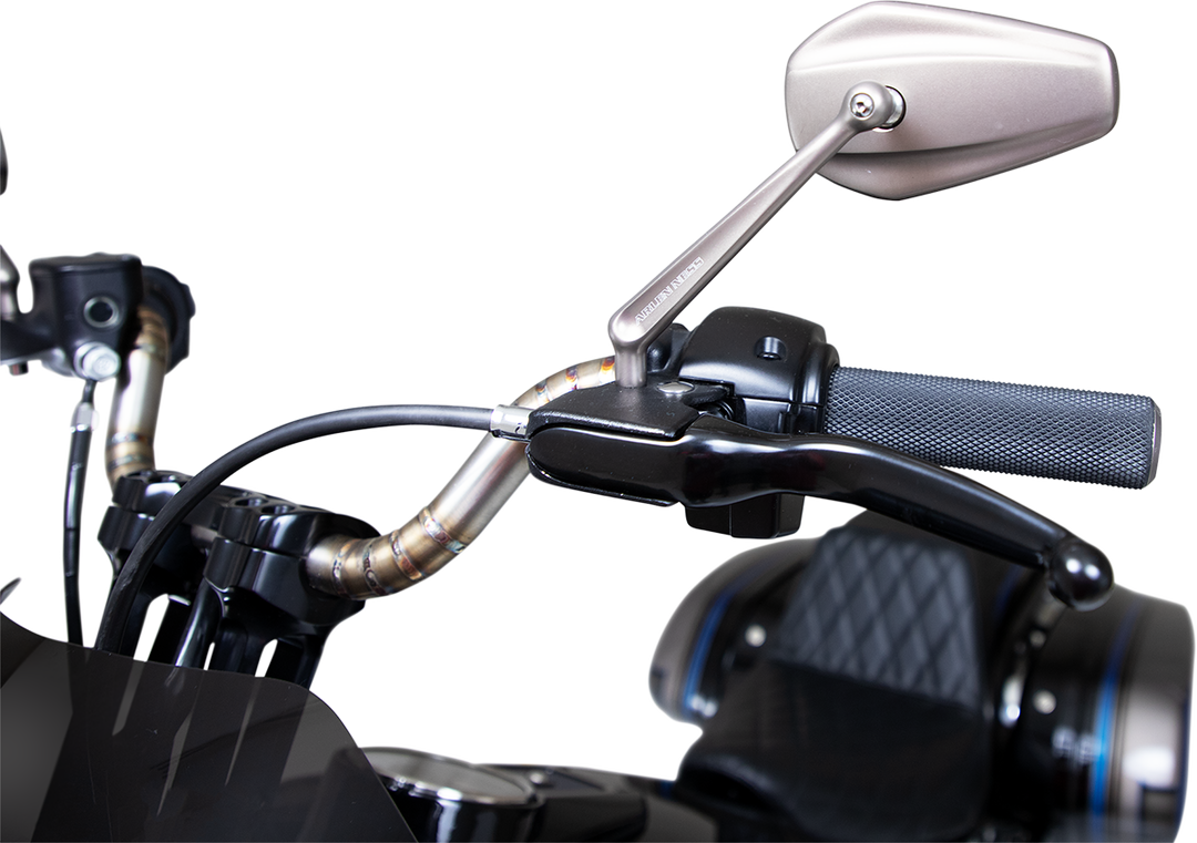 ARLEN NESS Mirror - Mini Stocker - Side View - Oval - Titanium - Left 13-168
