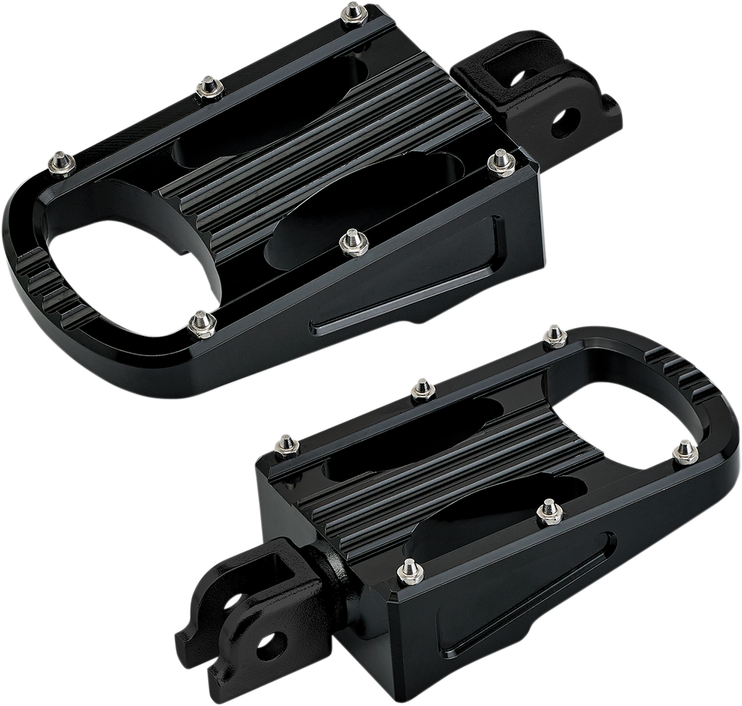 BILTWELL Punisher Foot Pegs - Black - Softail 7006-203-03