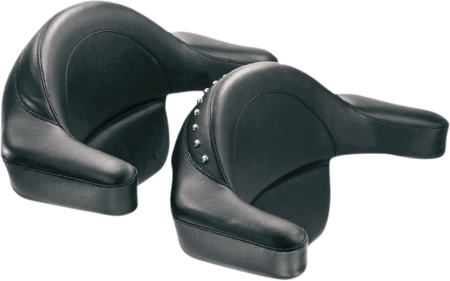 MUSTANG Passenger Pad - with Armrest - Smooth - FLT/FLHT '80-'13 75324