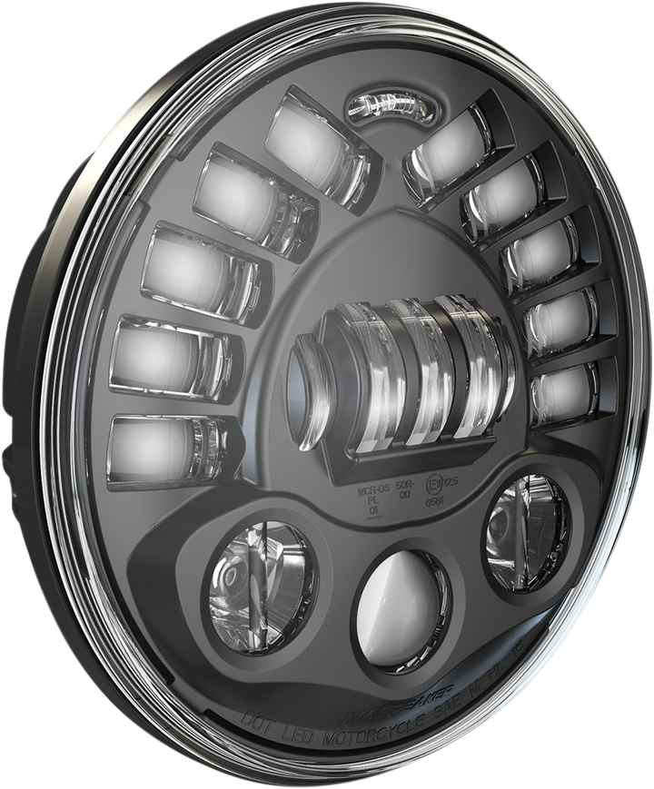 CUSTOM DYNAMICS Adaptive Headlight - 7" - Pedestal Mount - Black PB-7PA-B