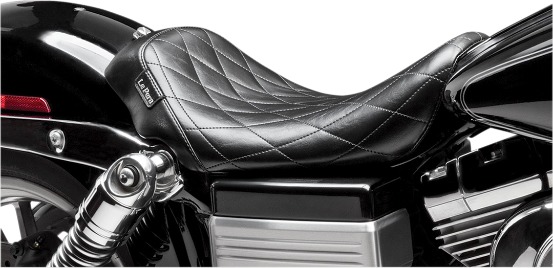 LE PERA Bare Bones Solo Seat - Diamond Stitch - Black - Dyna '06-'17 LK-001DM