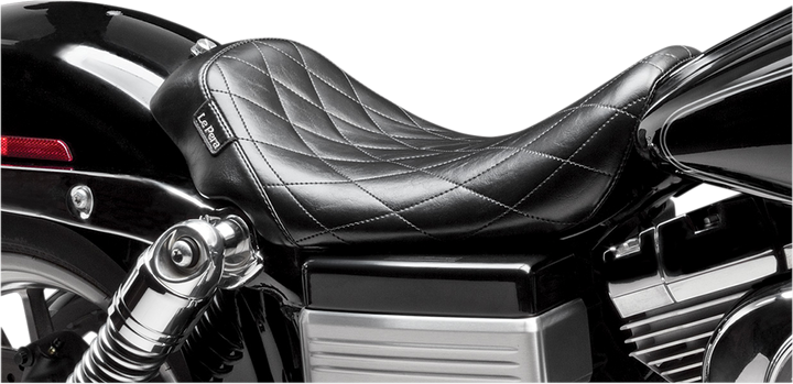 LE PERA Bare Bones Solo Seat - Diamond Stitch - Black - Dyna '06-'17 LK-001DM