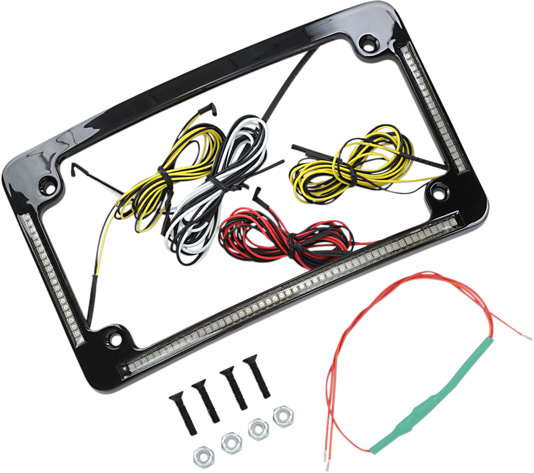 CUSTOM DYNAMICS License Plate Frame - Radius - Black TF05-B
