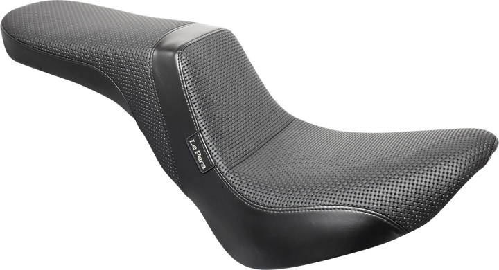 LE PERA Daytona 2-Up Seat - Without Backrest - Basketweave - Black - FX/FL '18-'25 LY-543BW