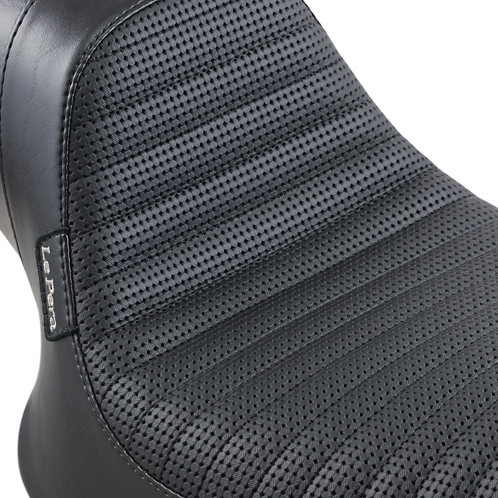 LE PERA Daytona Sport Seat - Basketweave/Pleated - Black - FXR '82-'00 L-541BWPT