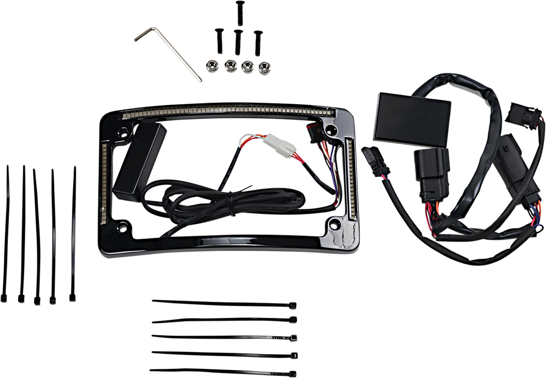 CUSTOM DYNAMICS Radius License Plate Frame - Black TF05-BCM-B
