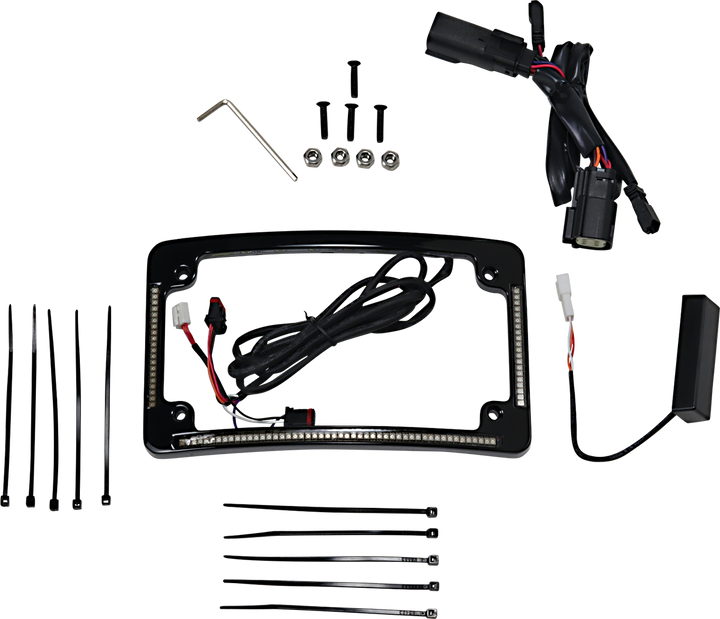CUSTOM DYNAMICS Radius License Plate Frame - Black TF05-BCM4-B