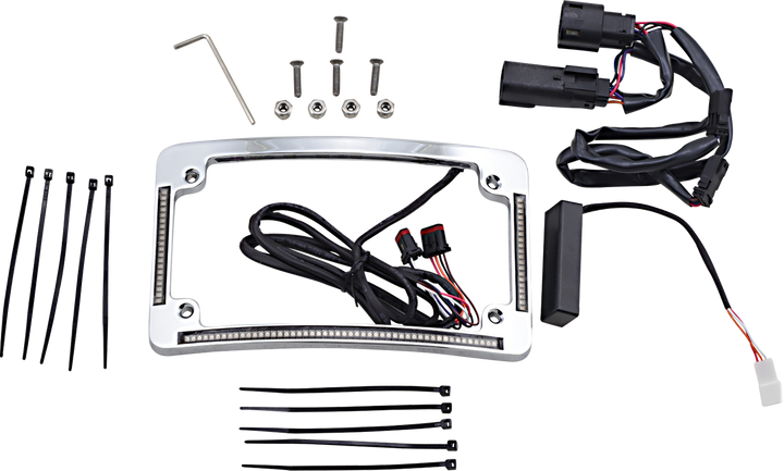CUSTOM DYNAMICS Radius License Plate Frame - Chrome TF05-BCM4-C