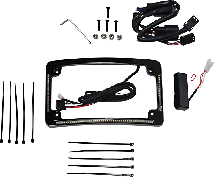 CUSTOM DYNAMICS Radius License Plate Frame - Black TF05-SS6-B