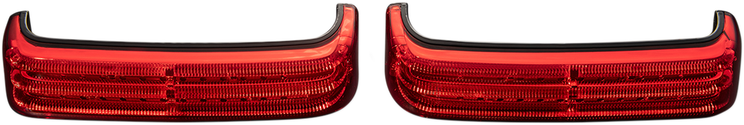 CUSTOM DYNAMICS Saddlebag LED Lights - Sequential - Black/Red PB-SBSEQ-BCM-BR