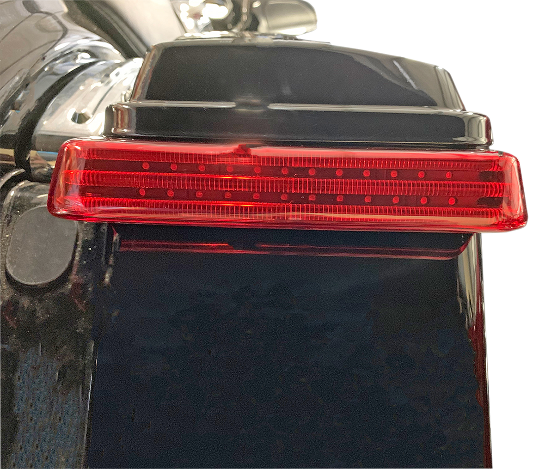 CUSTOM DYNAMICS Saddlebag LED Lights - Sequential - Black/Red PB-SBSEQ-SS8-BR