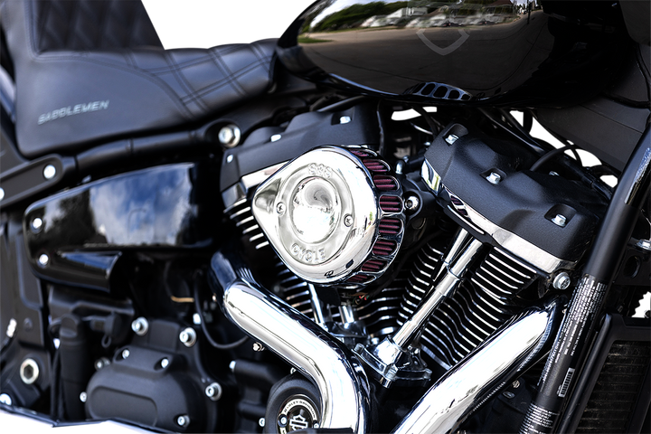 S&S CYCLE Mini Teardrop Stealth Air Cleaner Kit - Chrome 170-0435C