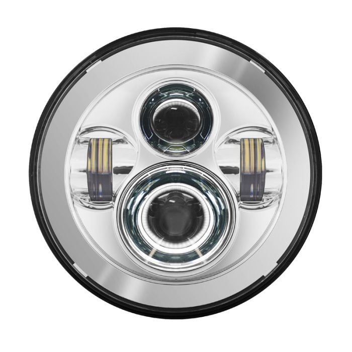 HogWorkz 7" LED Chrome Headlight (Daymaker Replacement) for Harley® Touring & Softail - HW195001