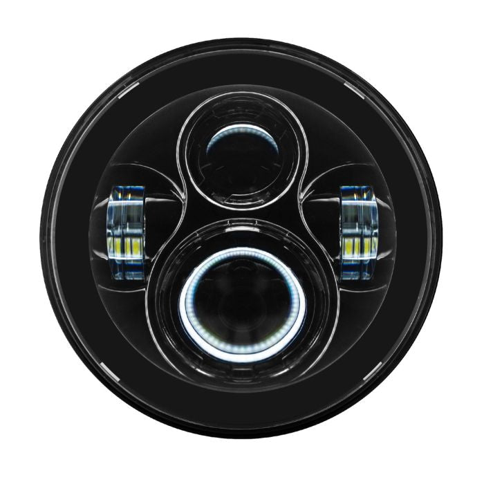 HogWorkz 7" LED Black Headlight for Harley® Softail '18-'26 - HW195005