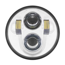 5 3/4" LED Chrome Headlight for Harley® Sportster, Dyna , Softail & Indian Motorcycles®