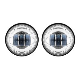 Chrome 4.5" LED Auxiliary Passing Lamps for Harley® & Indian®