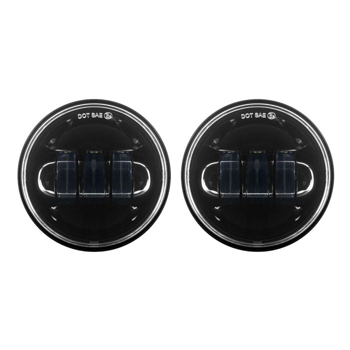 HogWorkz Blackout 4.5" LED Auxiliary Passing Lamps for Harley® & Indian® - HW195204
