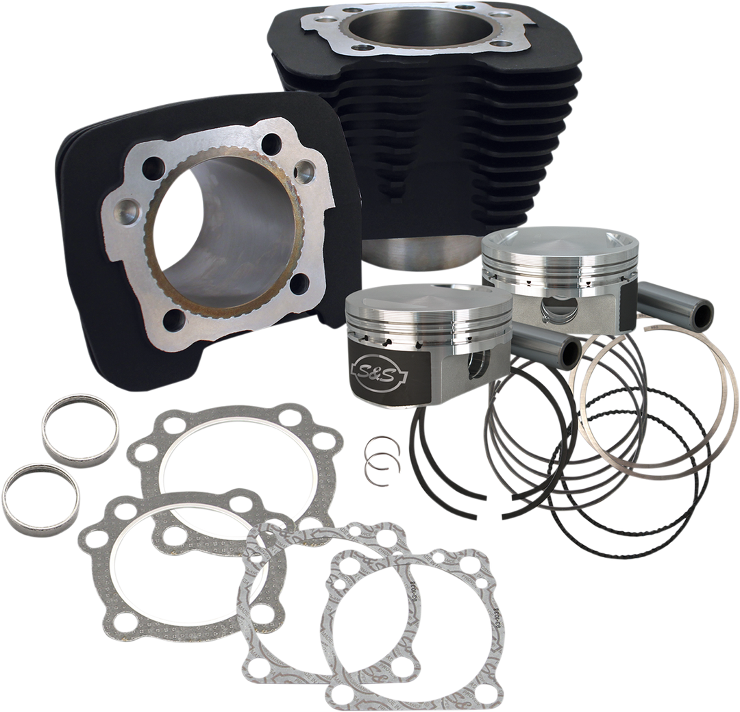 S&S CYCLE Cylinder Kit - 1200 cc Conversion - 10.3:1 Compression Ratio - Wrinkle Black - XL 910-0691