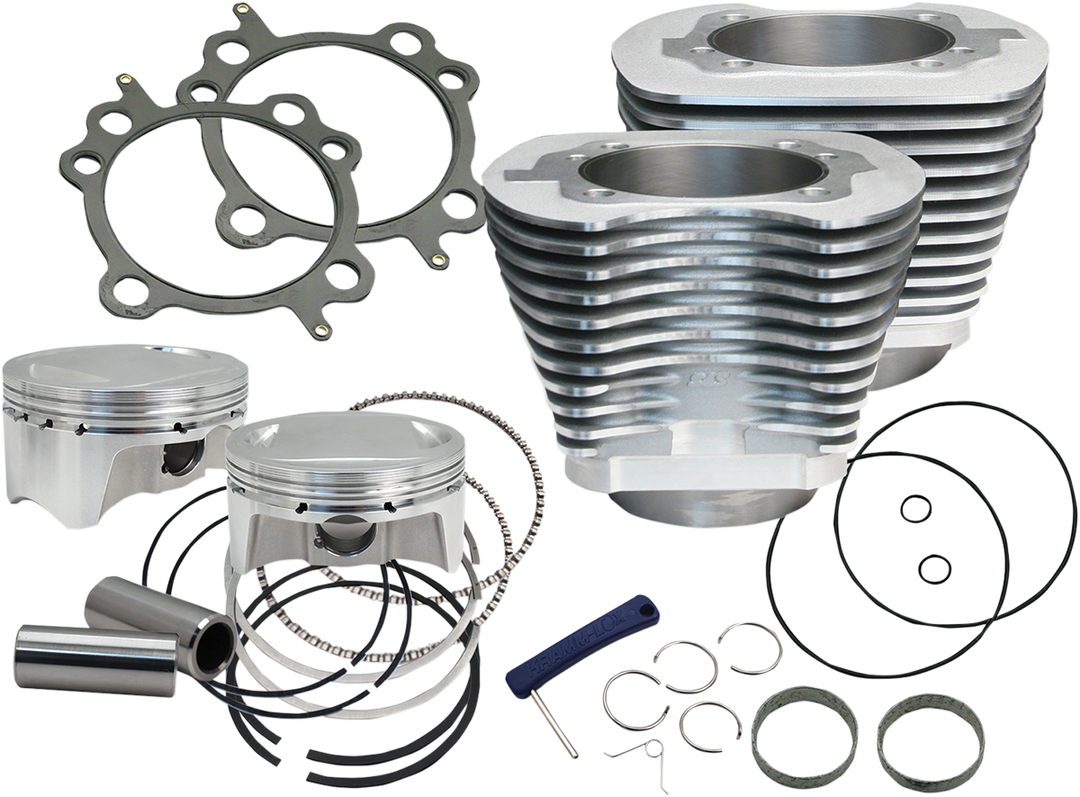 S&S CYCLE 98" Big Bore Cylinder Kit - Silver - Twin Cam 910-0482