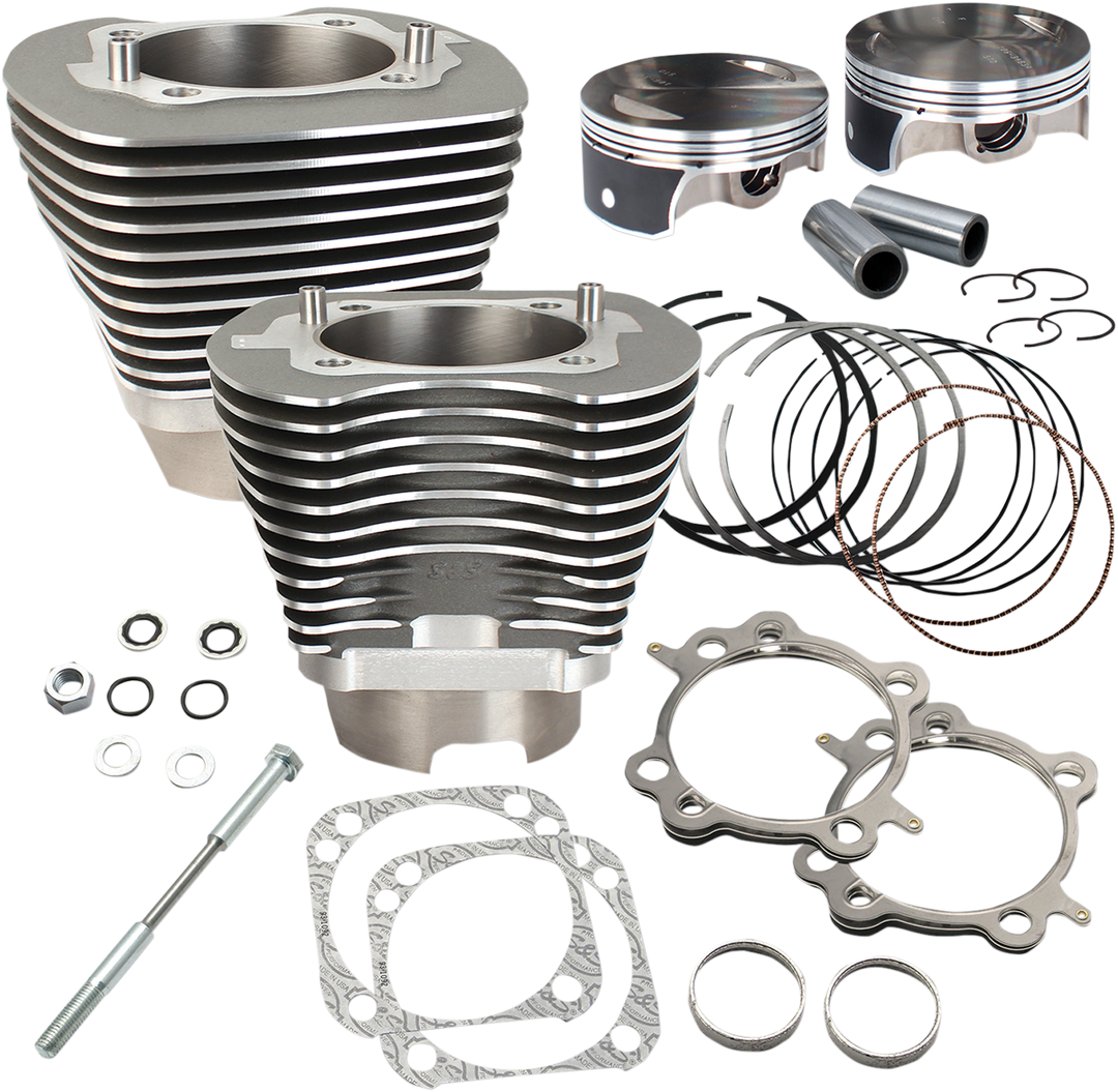 S&S CYCLE 117" Big Bore Cylinder Kit - Stone Gray - Twin Cam 910-0474