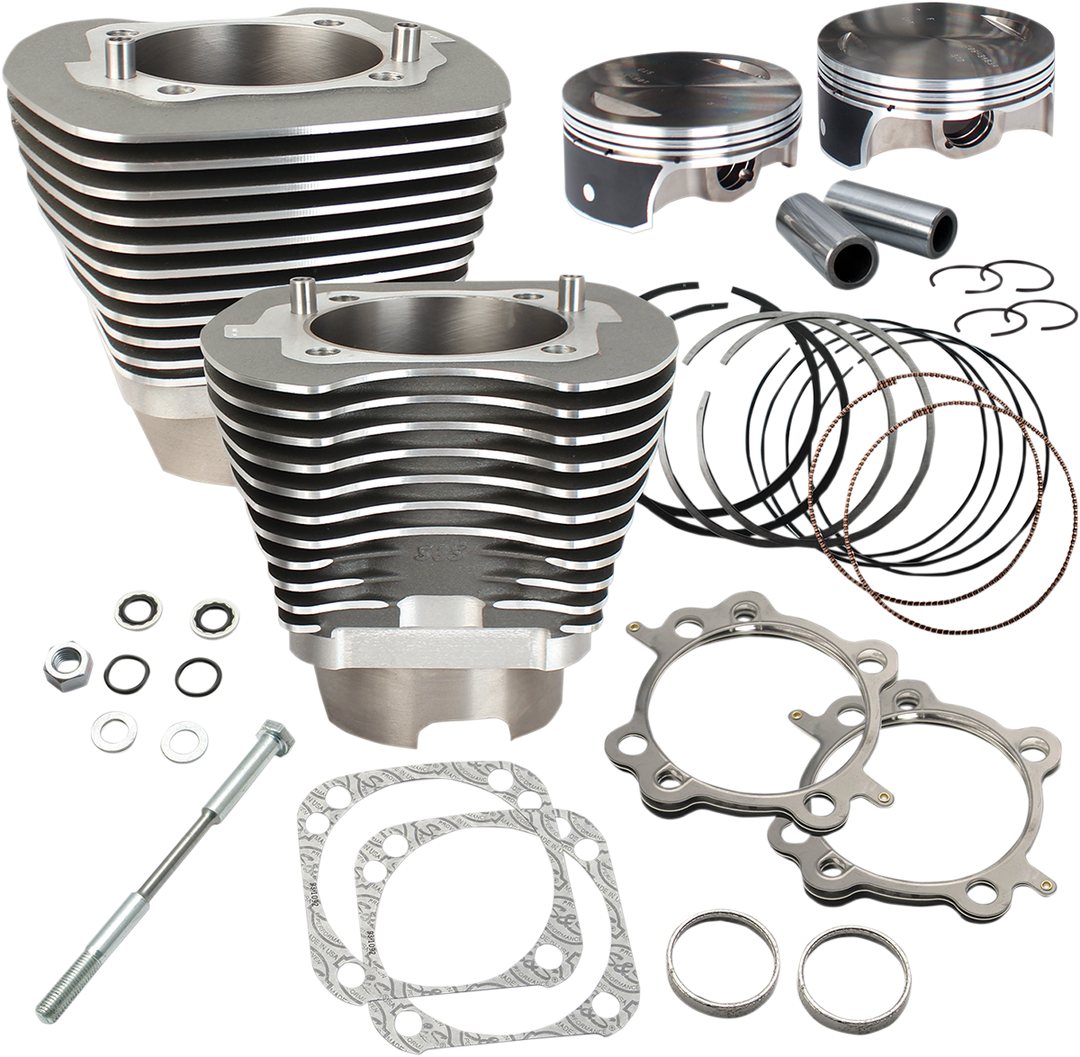 S&S CYCLE 124" Big Bore Cylinder Kit - Stone Gray - Twin Cam 910-0469