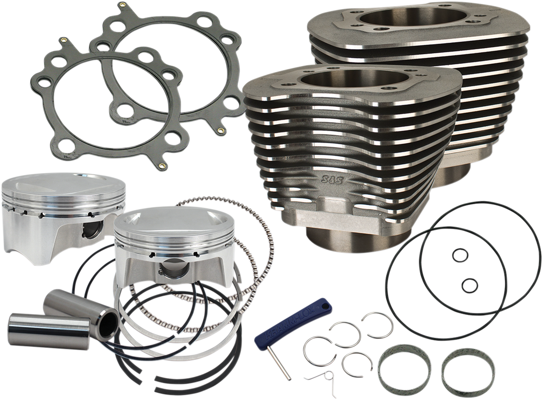 S&S CYCLE 4" Big Bore Bolt-In Sidewinder® Cylinder Kit - 110" - Black 910-0651