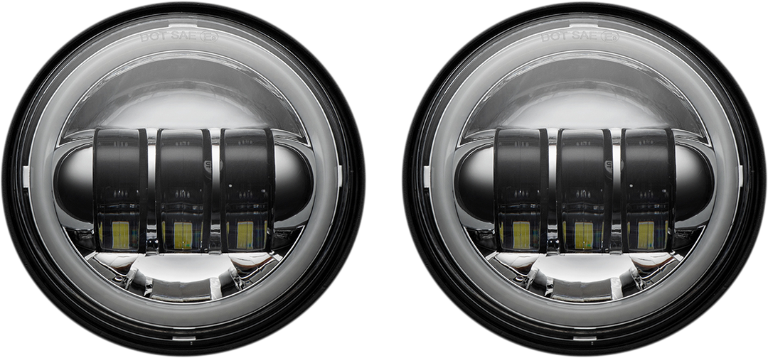 CUSTOM DYNAMICS Passing Lamps - 4-1/2" - Chrome PG-45-C