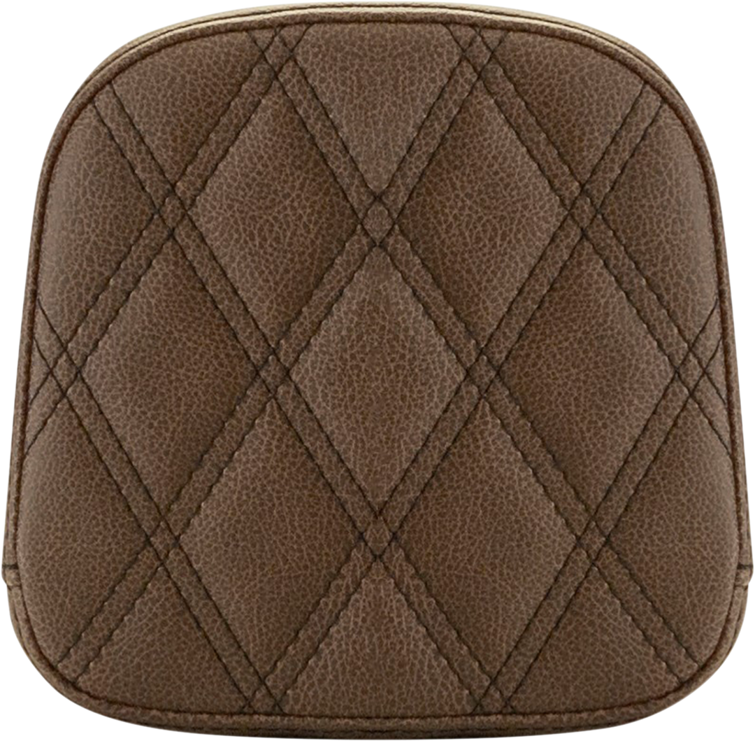 SADDLEMEN Sissy Bar Pad - Lattice Stitched - Brown FL/FX '97-'23 040745