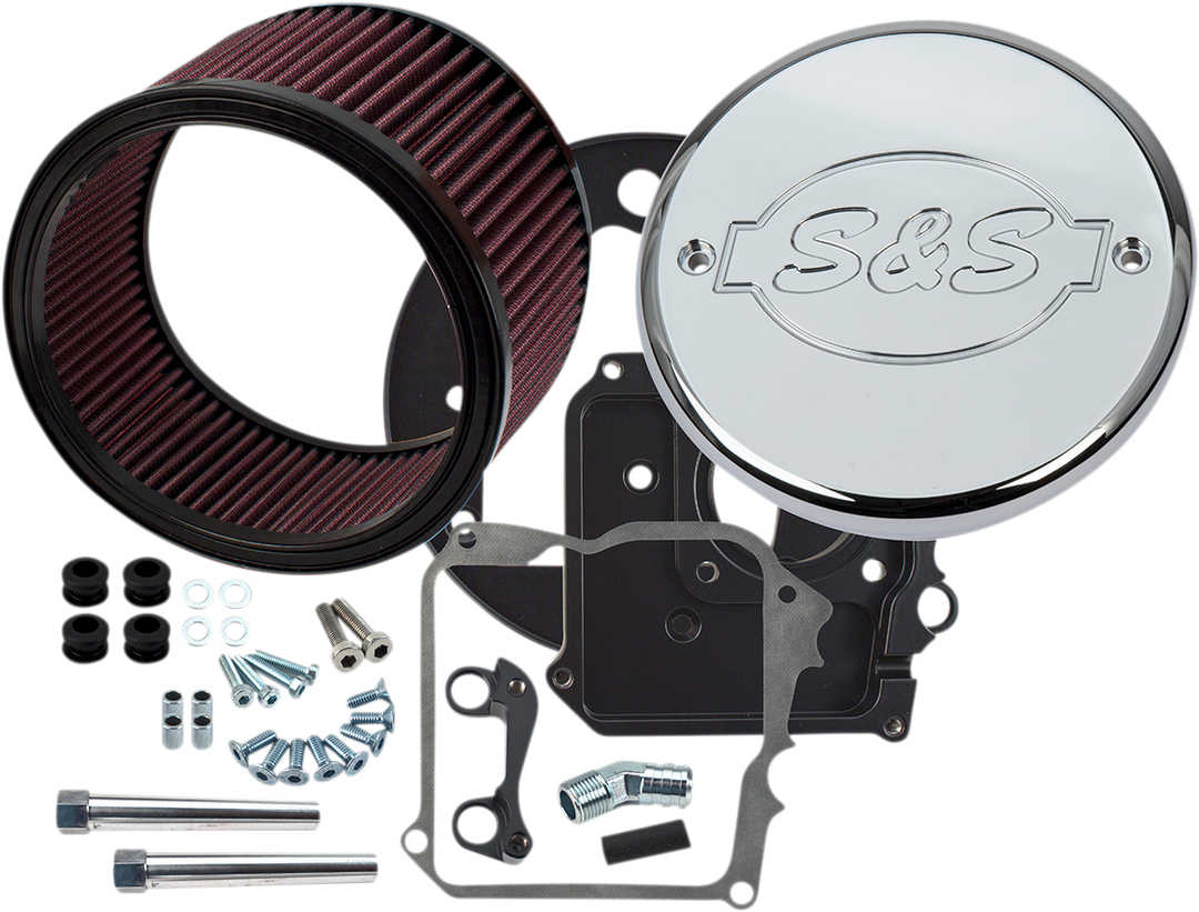 S&S CYCLE Air Cleaner Kit with Cover - S&S Logo - Chrome 170-0295E