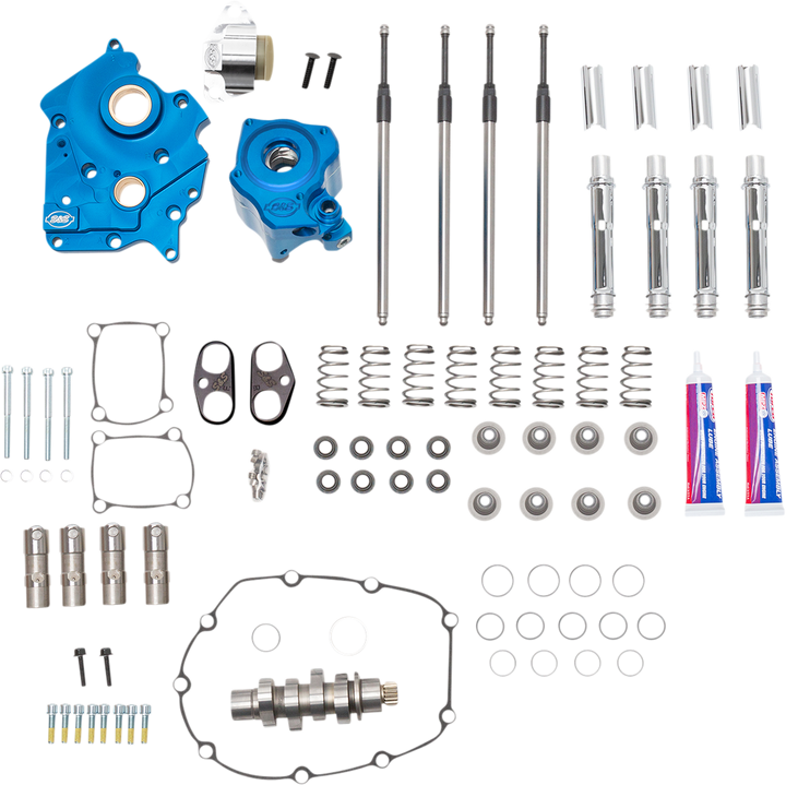 S&S CYCLE Cam Chest Kit with Plate - Chain Drive - Water Cooled - 540 Cam - Chrome Pushrods - M8 - 310-1116A