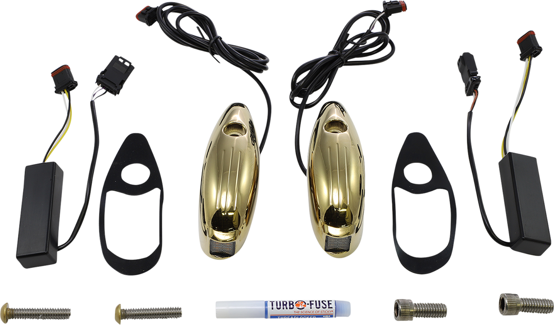 CUSTOM DYNAMICS Turn Signal - FLTR - Gold PB-RG-TS-15-G