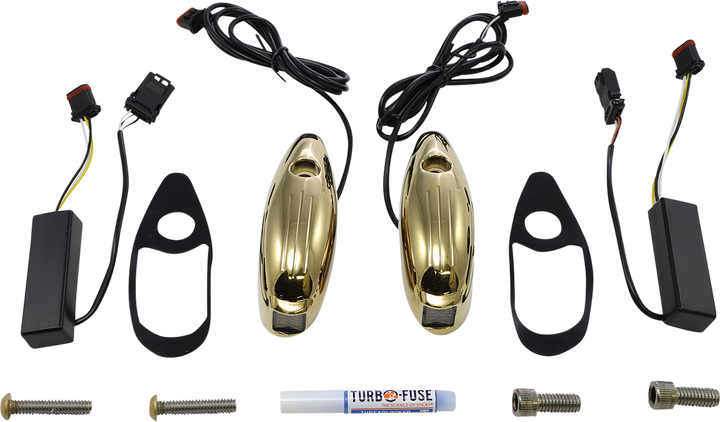 CUSTOM DYNAMICS Turn Signal - FLTR - Gold PB-RG-TS-15-G