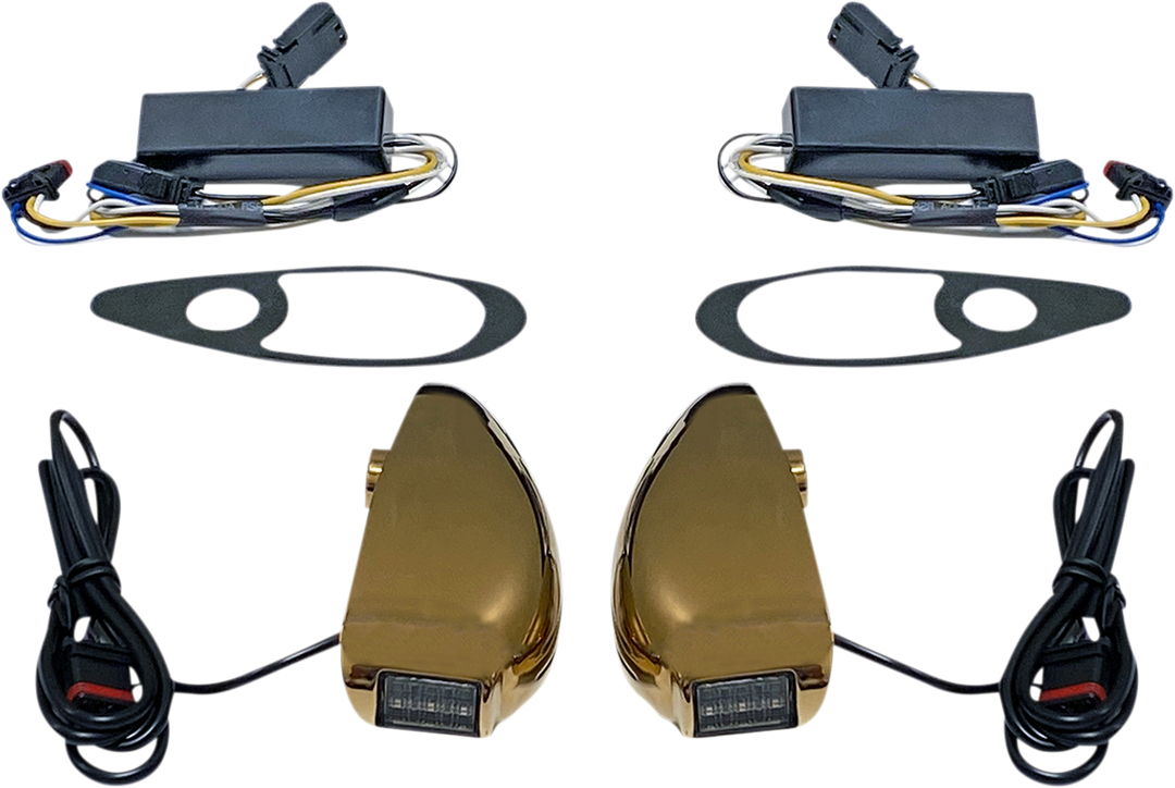 CUSTOM DYNAMICS Turn Signal - FLTR - Gold PB-RG-TS-15-G