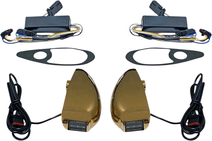CUSTOM DYNAMICS Turn Signal - FLTR - Gold PB-RG-TS-15-G