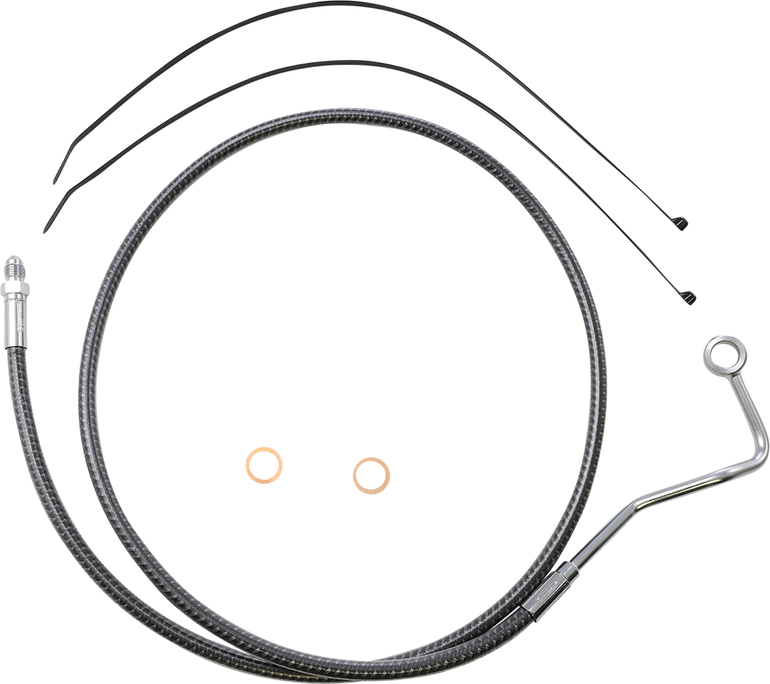 MAGNUM SHIELDING Brake Line - Carbon Fiber - Mid - ABS - FLHT AS77015