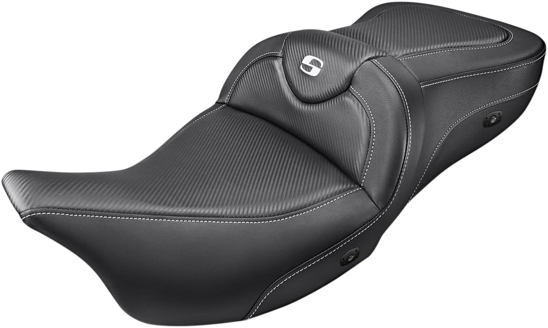 SADDLEMEN Heated Roadsofa™ Seat - Carbon Fiber - without Backrest -FL '08-'24 808-07B-185HCT