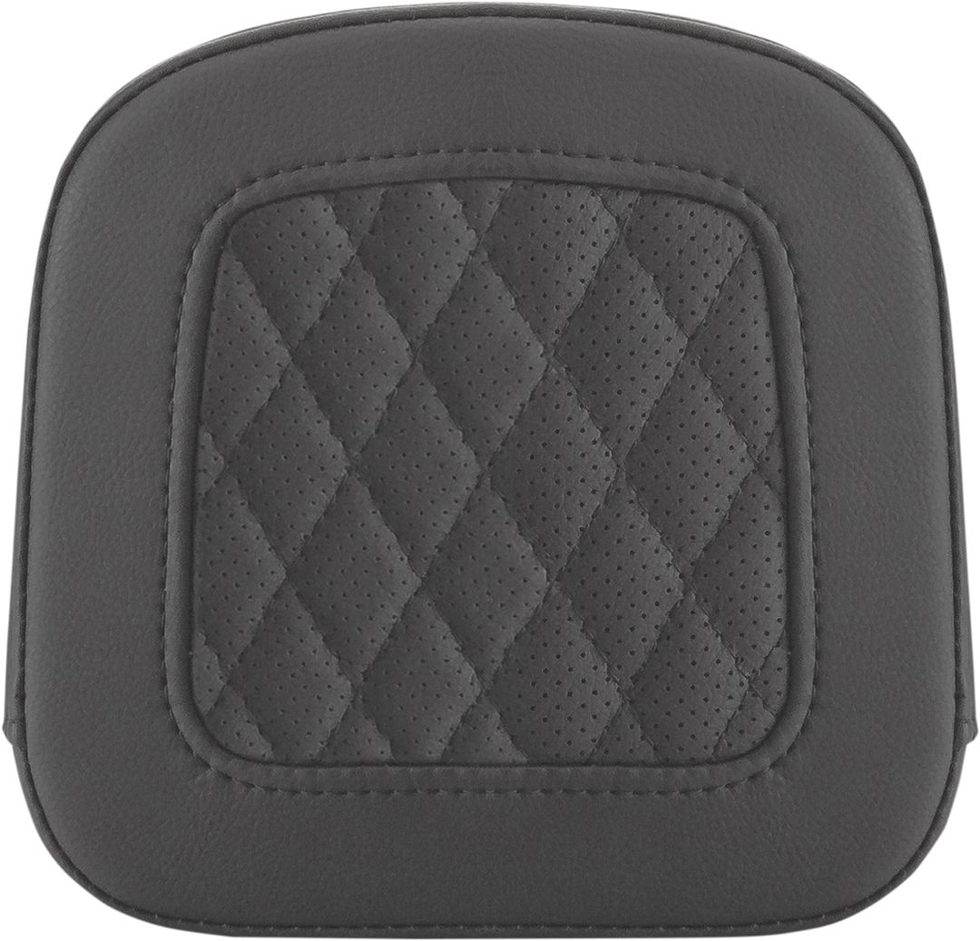 SADDLEMEN Sissy Bar Pad - Lattice Stitched - Black - FL/FX '97-'23 0407SM