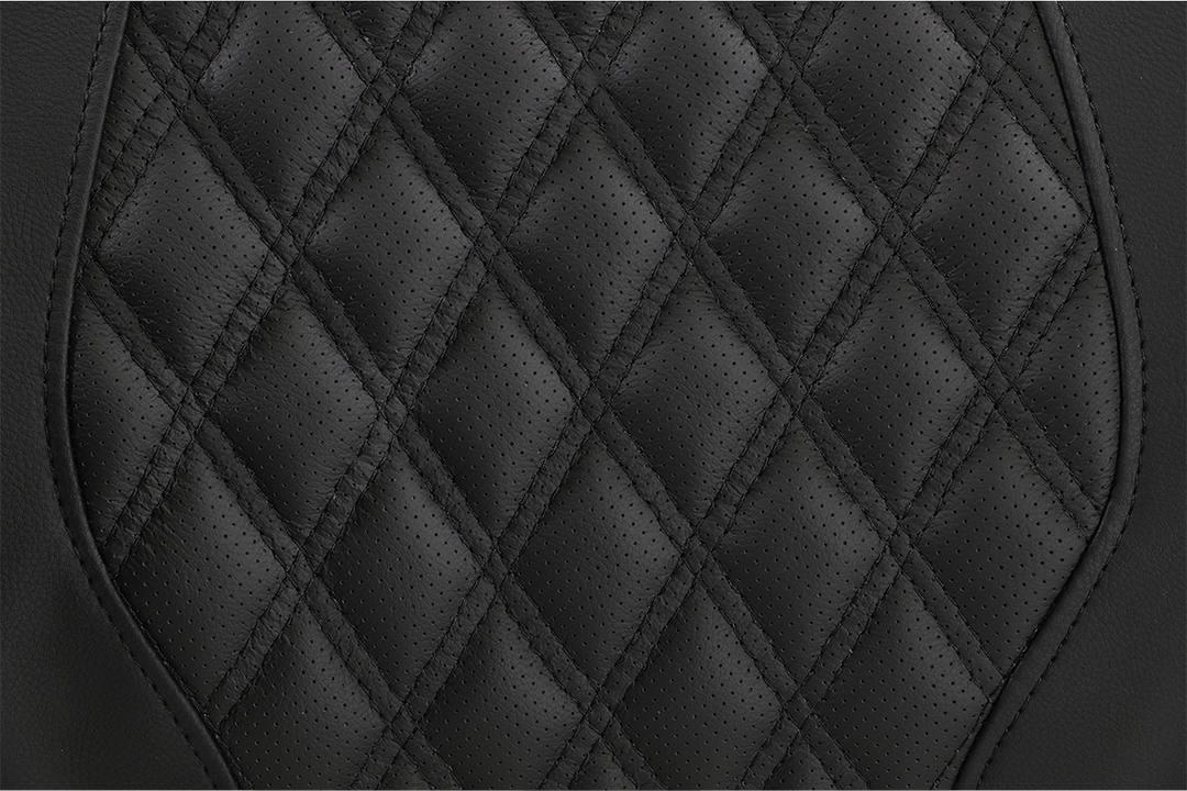 SADDLEMEN Tour-Pak® Backrest Pad - RoadSofa - Lattice Stitched Seat - Black - FL '14-'23 814-07-18400