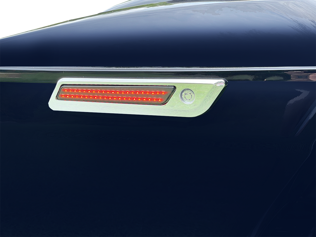 CUSTOM DYNAMICS Latch Light - Saddlebag - Dual Color - Smoke - Chrome CD-SBL-DC-SC