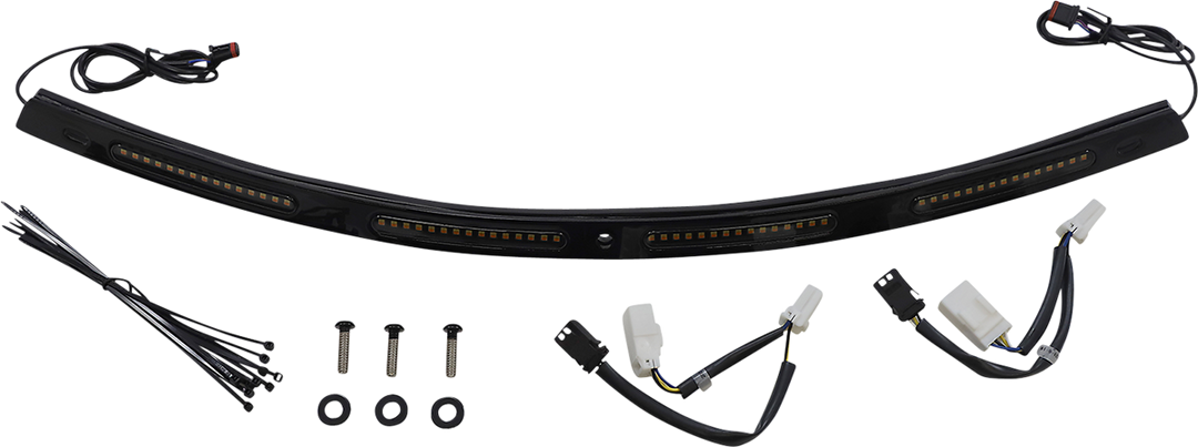CUSTOM DYNAMICS Windshield Trim - Sequential Turn Signals - Black CD-WT2-SEQ-01-B