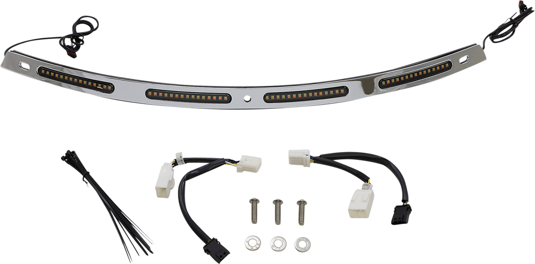 CUSTOM DYNAMICS Windshield Trim - Sequential Turn Signals - Chrome CD-WT2-SEQ-01-C