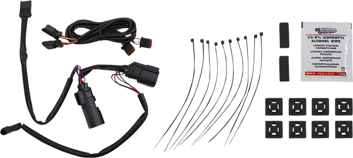 CUSTOM DYNAMICS Latch Light - Saddlebag - Dual Color - Red - Chrome CD-SBL-DC4-RC