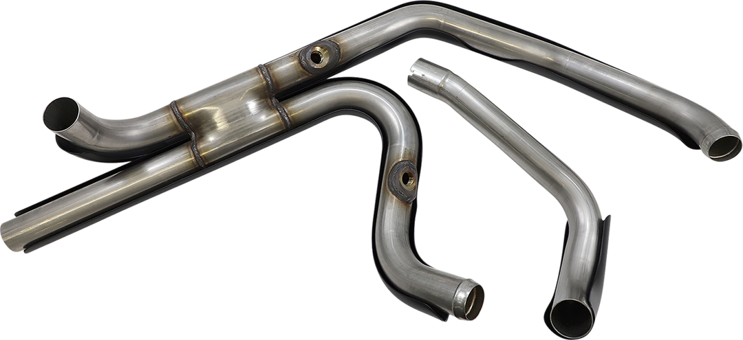 S&S CYCLE El Dorado Dual Exhaust System - Black - Machined Black Tracer 550-0680B