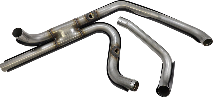 S&S CYCLE El Dorado Dual Exhaust System - Black - Machined Black Tracer 550-0680B