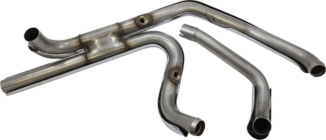 S&S CYCLE El Dorado Dual Exhaust System - Chrome - Black Tracer 550-0678B