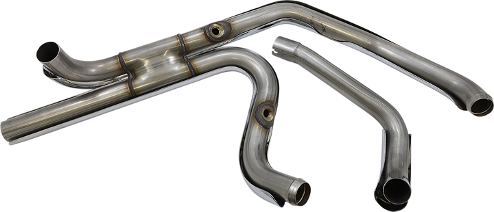 S&S CYCLE El Dorado Dual Exhaust System - Chrome - Black Tracer 550-0678B
