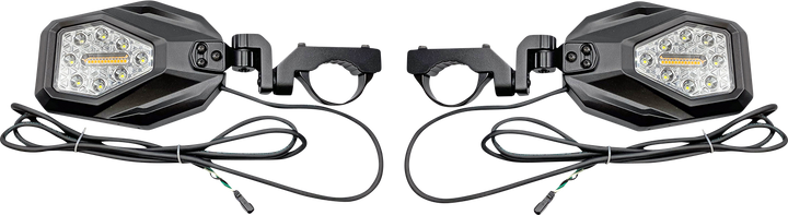 CUSTOM DYNAMICS Mirrors - SXS - Side View - Hexagon - Black SXS-MIRROR