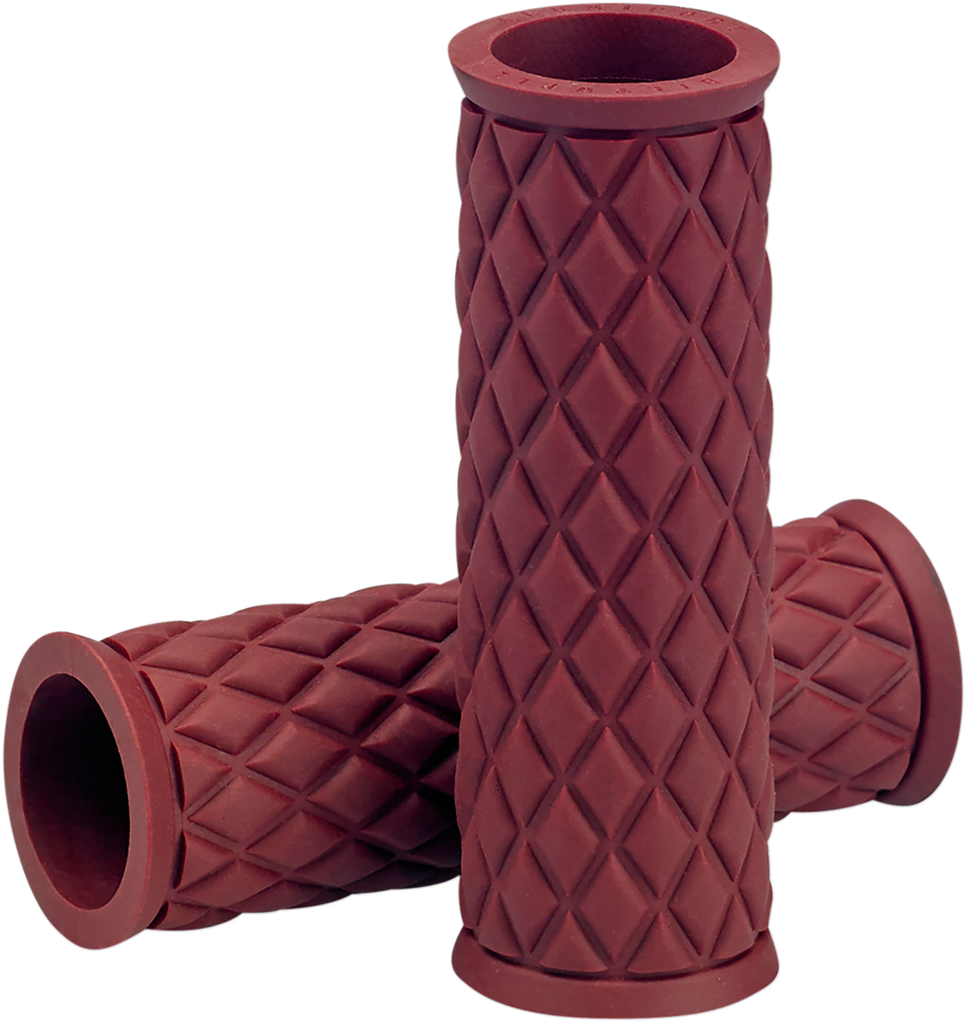 BILTWELL Alumicore Grips - Replacement - Oxblood 6706-0301