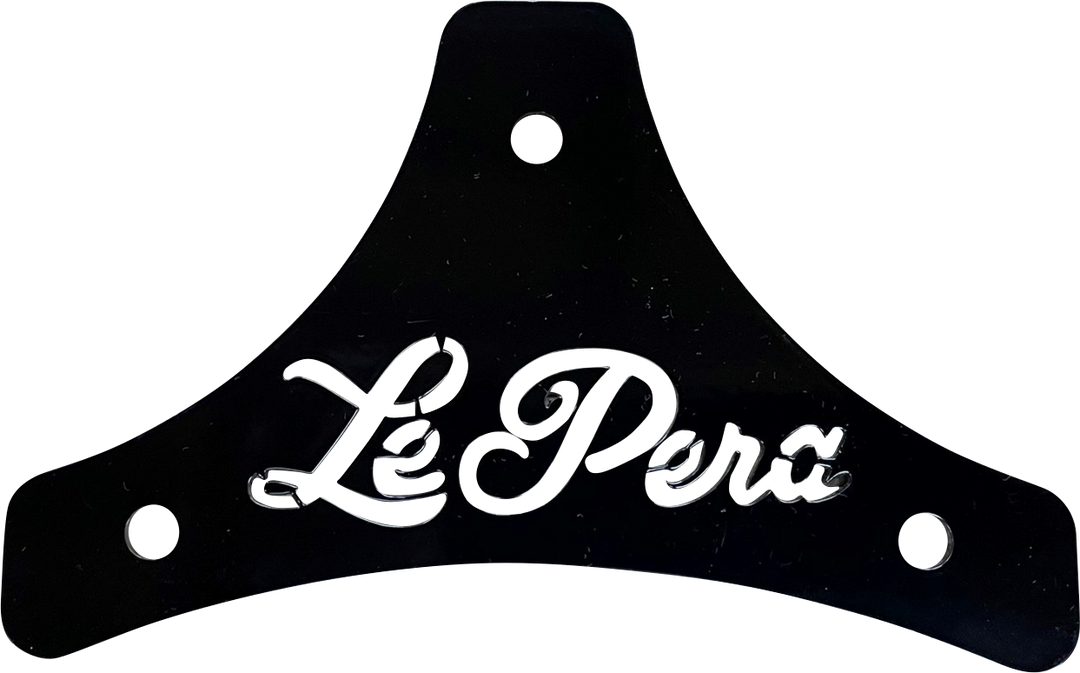LE PERA Sissy Bar Plate - Dead End - Scroll - Black - Softail/Touring '08-'22 H-SB SCROLL